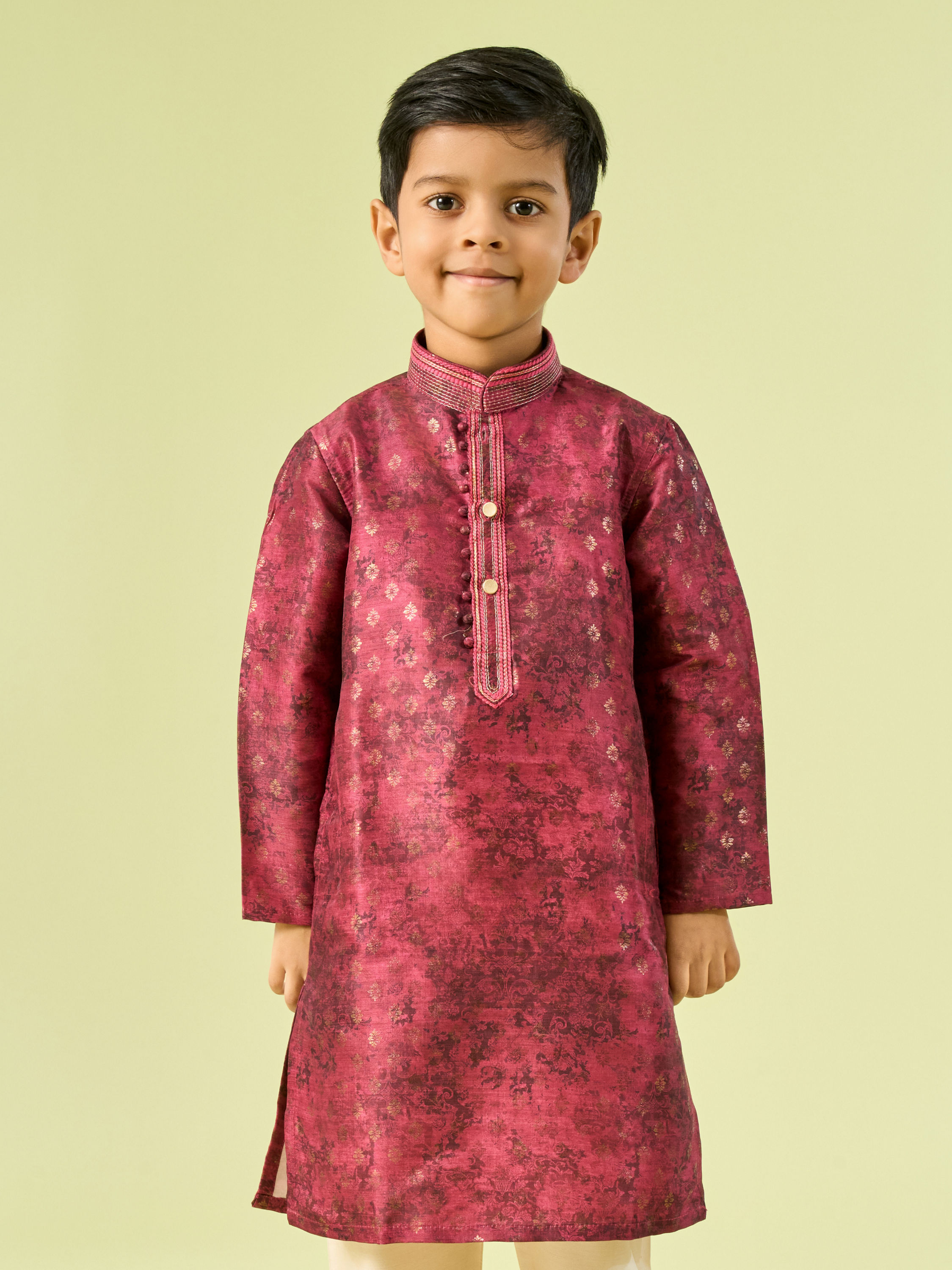 Manyavar Boys Maroon Kurta Pajama