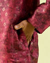 Manyavar Boys Maroon Kurta Pajama