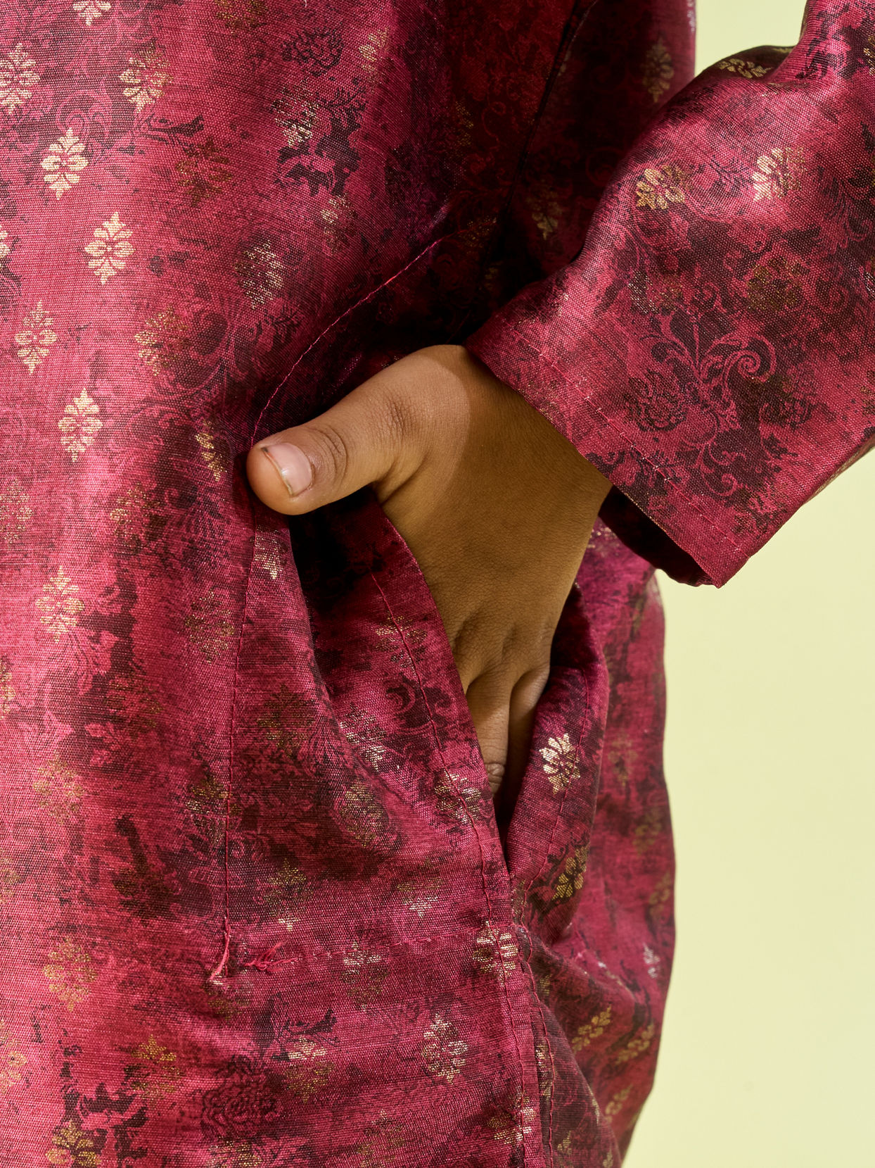 Manyavar Boys Maroon Kurta Pajama