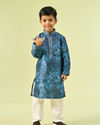 Manyavar Boys Opulent Blue Kurta Pajama Set
