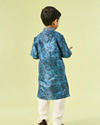 Manyavar Boys Opulent Blue Kurta Pajama Set
