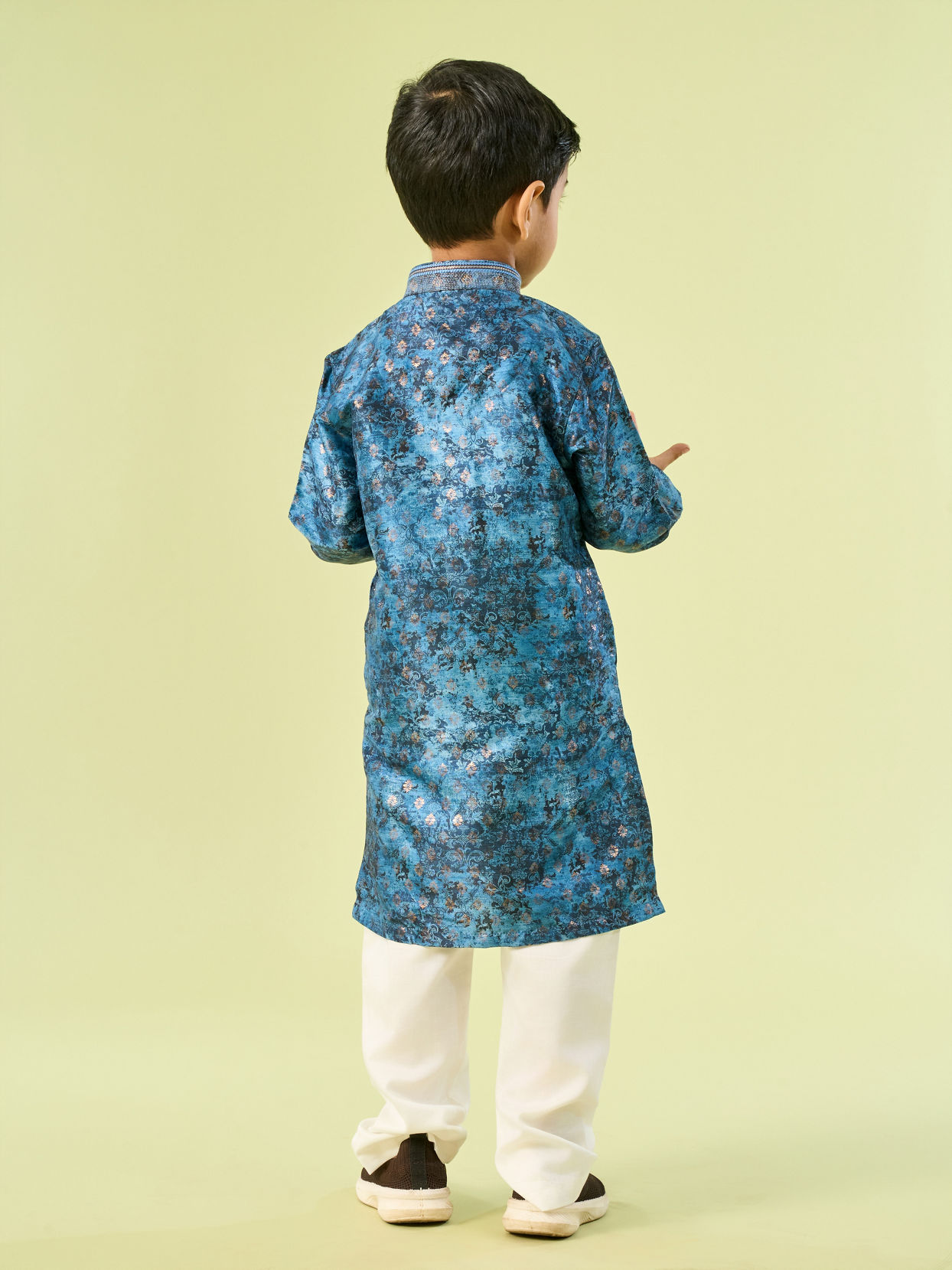 Manyavar Boys Opulent Blue Kurta Pajama Set