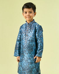 Manyavar Boys Opulent Blue Kurta Pajama Set
