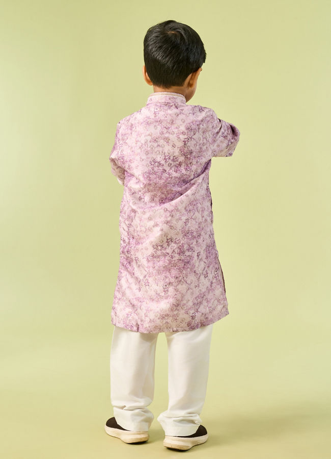 Manyavar Boys Lilac Kurta Pajama