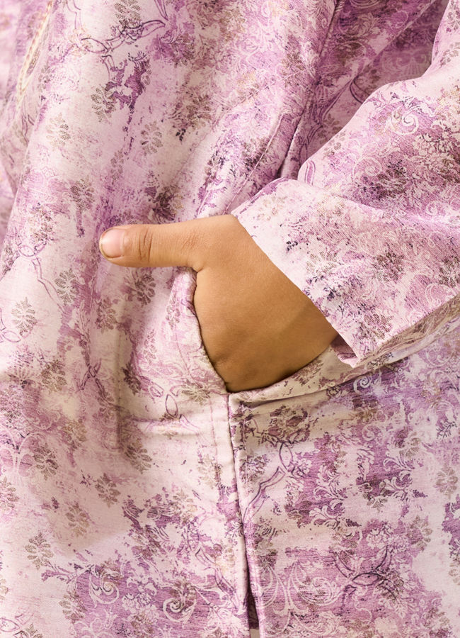 Manyavar Boys Lilac Kurta Pajama