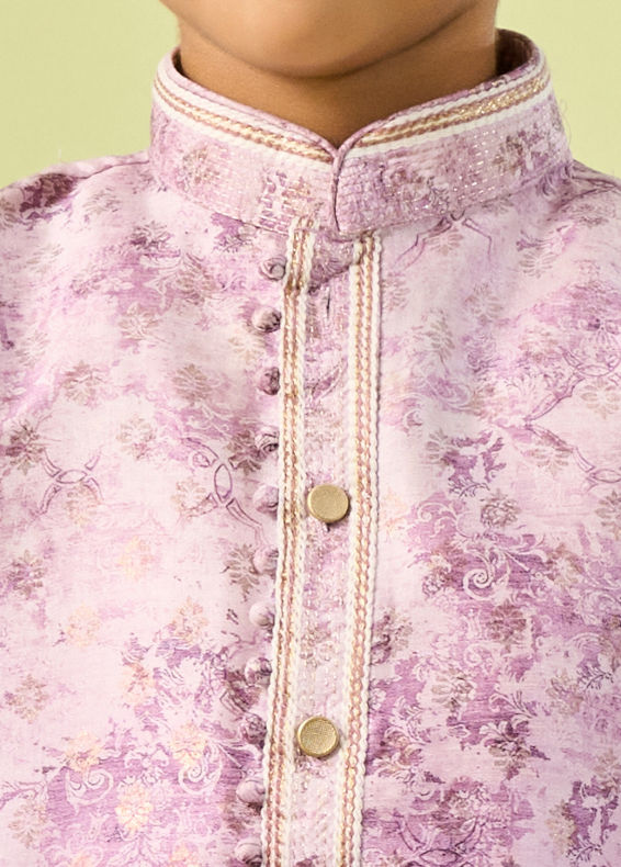 Manyavar Boys Lilac Kurta Pajama