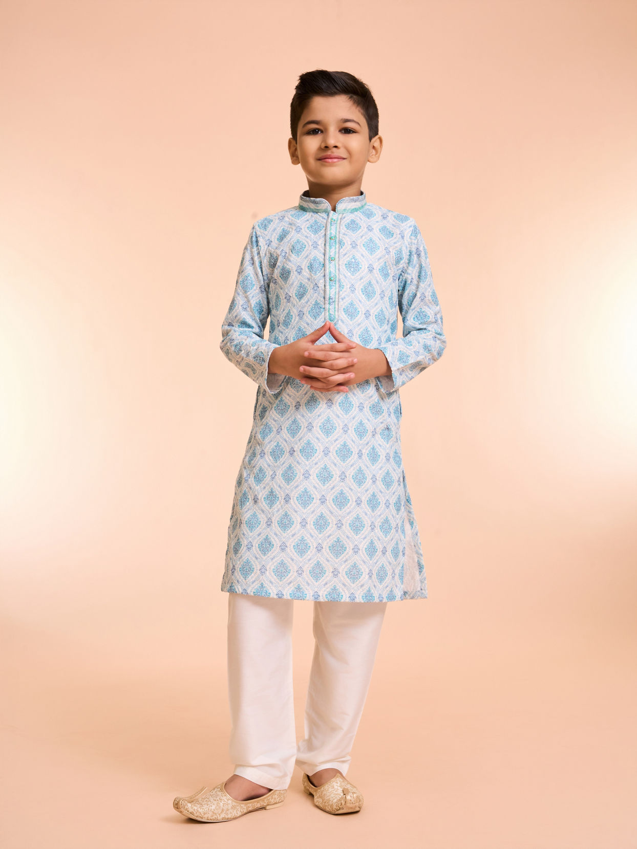 Manyavar Boys Sky Aura Kurta Pajama