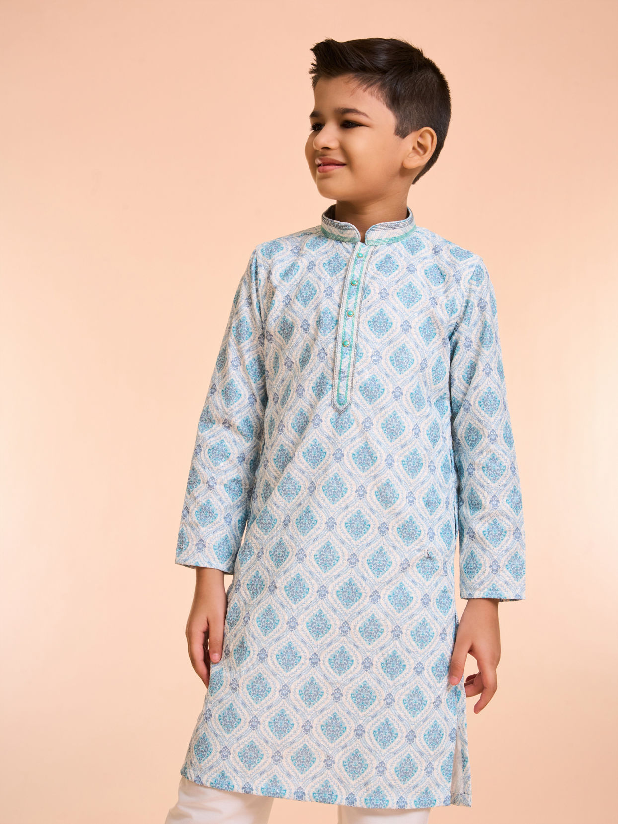 Manyavar Boys Sky Aura Kurta Pajama