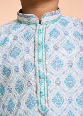 Manyavar Boys Sky Aura Kurta Pajama