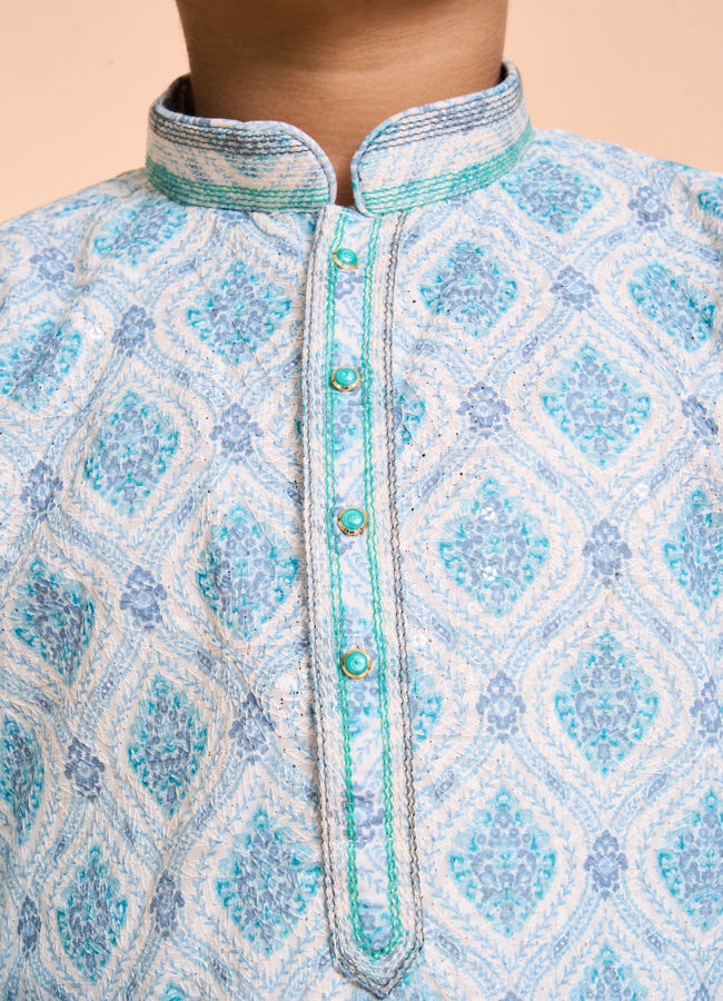 Manyavar Boys Sky Aura Kurta Pajama