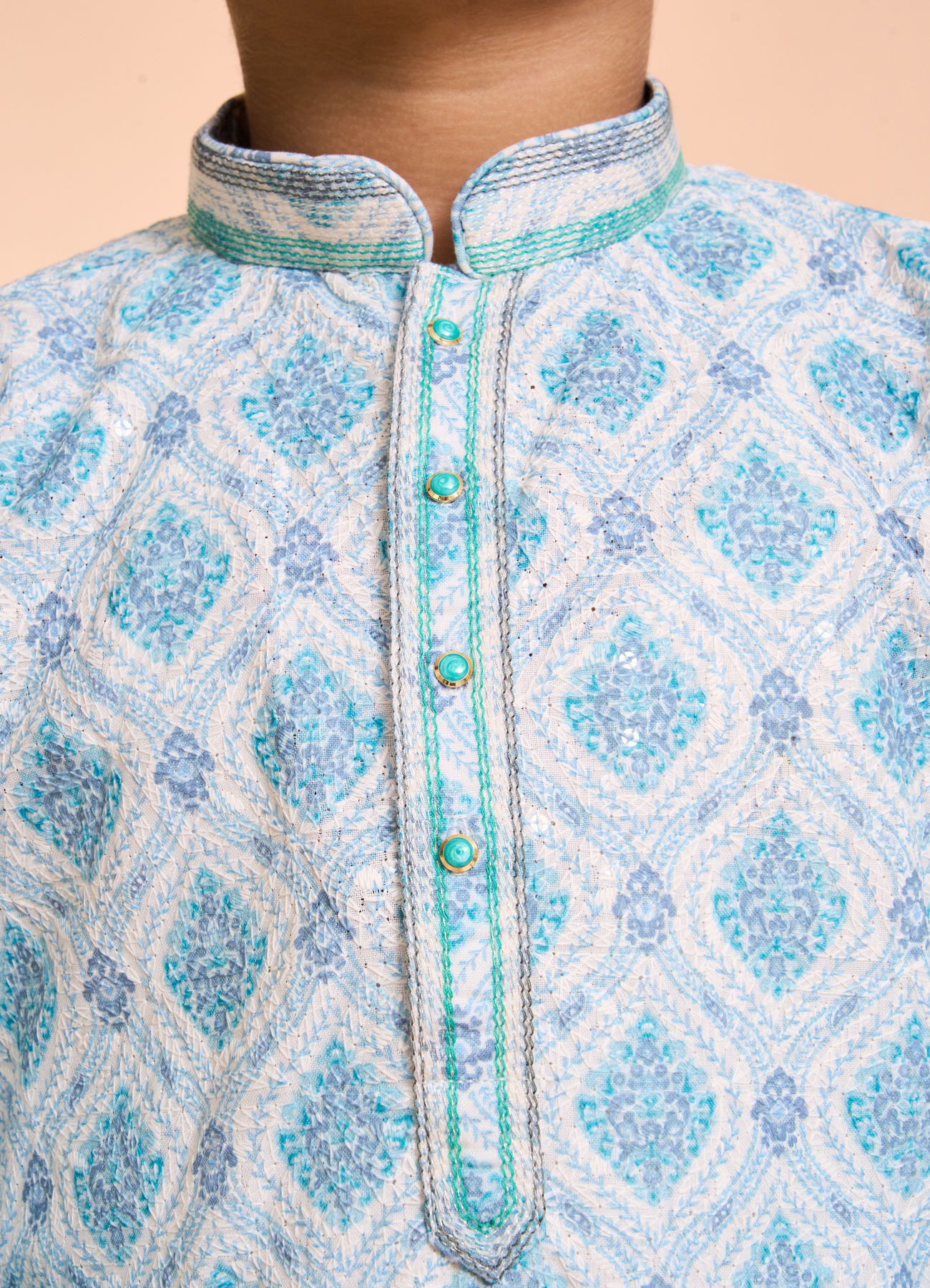 Manyavar Boys Sky Aura Kurta Pajama