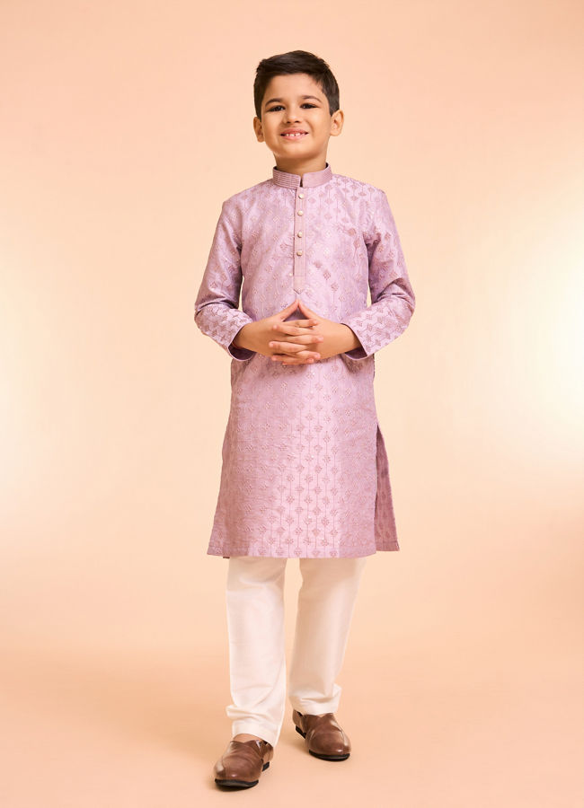 Manyavar Boys Regal Lilac Kurta Pajama