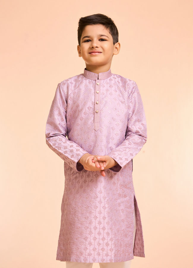 Manyavar Boys Regal Lilac Kurta Pajama