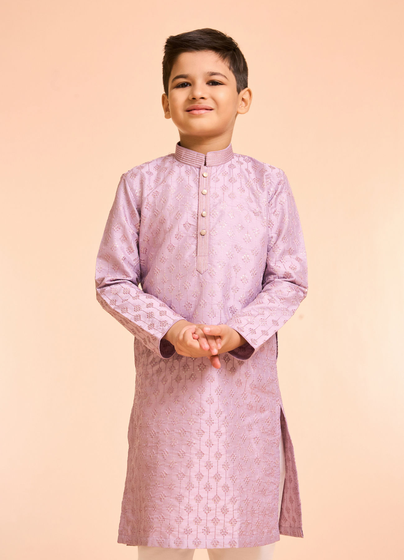 Manyavar Boys Regal Lilac Kurta Pajama