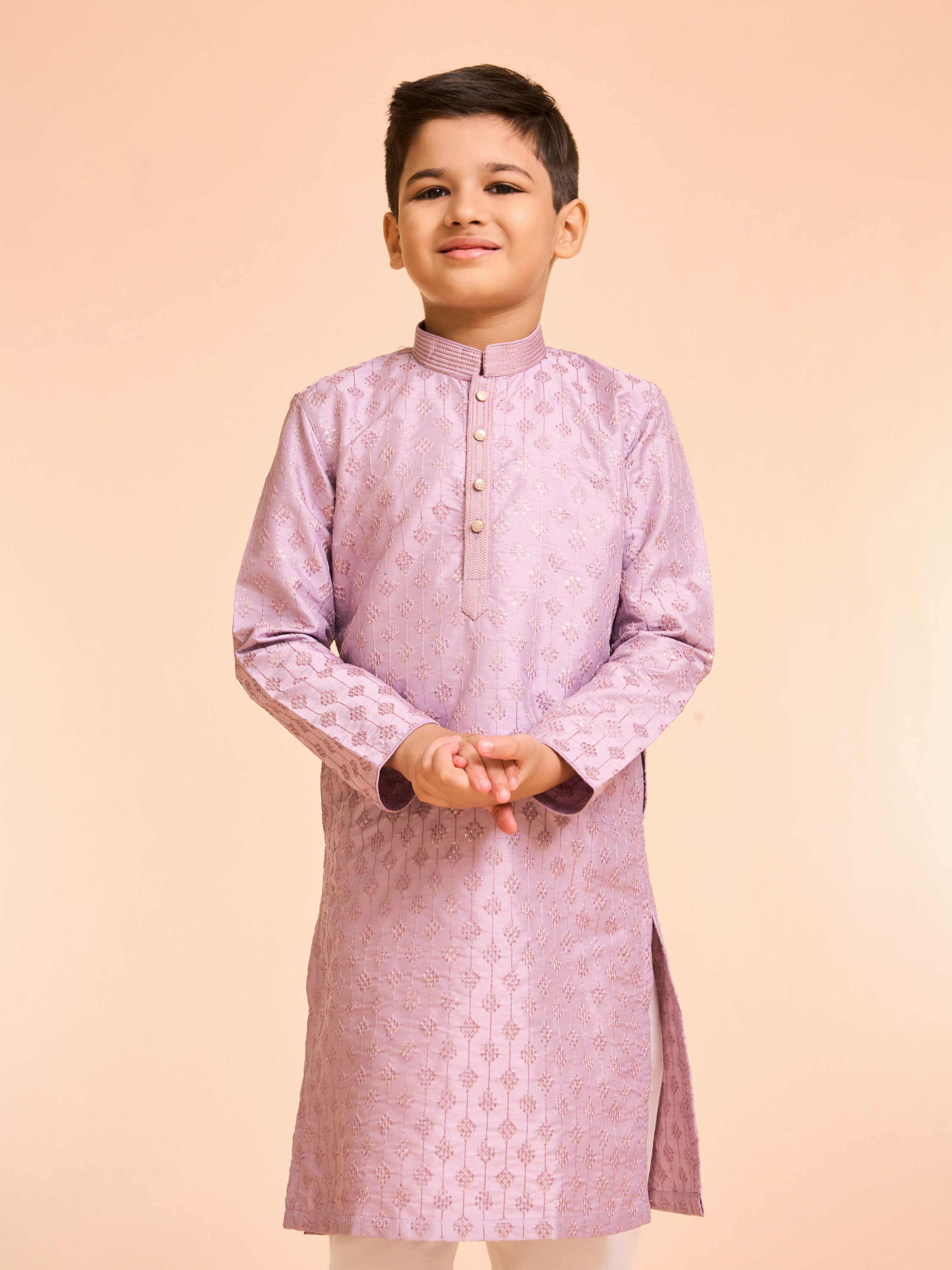 Manyavar Boys Regal Lilac Kurta Pajama