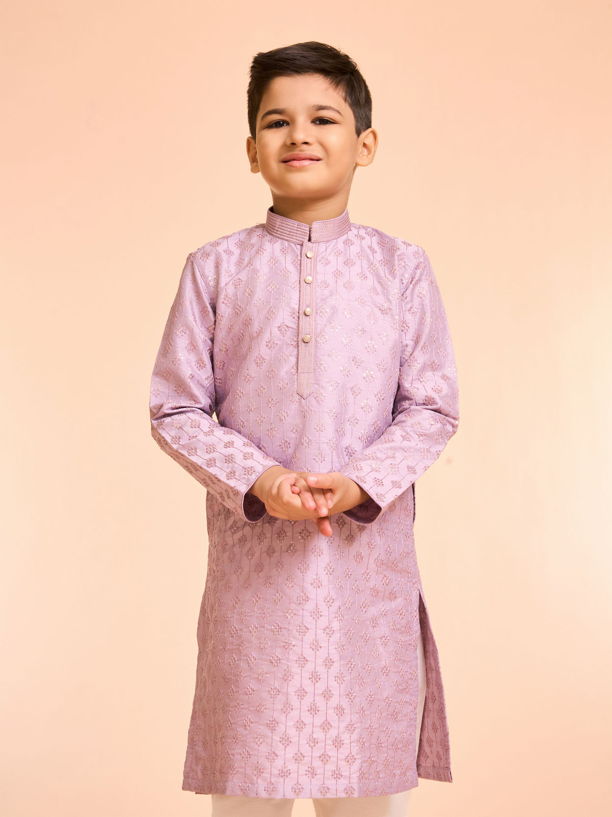 Manyavar Boys Regal Lilac Kurta Pajama