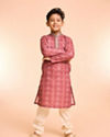 Manyavar Boys Maroon Elegance Kurta Pajama