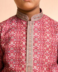 Manyavar Boys Maroon Elegance Kurta Pajama