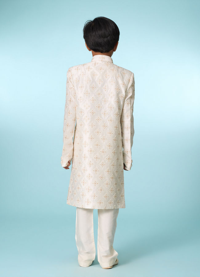 Manyavar Boys Cream Tradition Sherwani