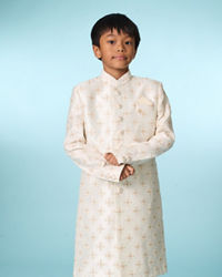 Manyavar Boys Cream Tradition Sherwani