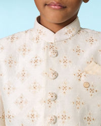 Manyavar Boys Cream Tradition Sherwani
