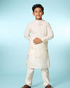 Manyavar Boys Cream Kurta Pajama Set