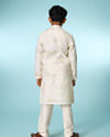 Manyavar Boys Cream Kurta Pajama Set