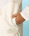 Manyavar Boys Cream Kurta Pajama Set