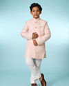Manyavar Boys Charming Pink Indo Western for Boys