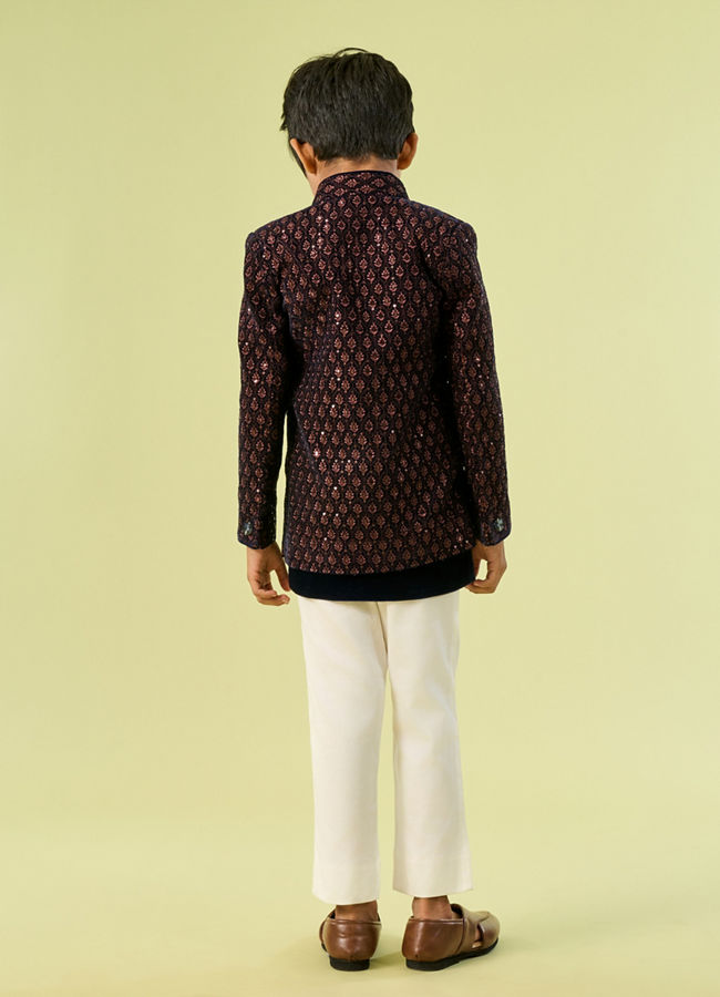 Manyavar Boys Regal Royal Blue Indo Western