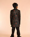 Manyavar Boys Black Velvet Ensemble Indo Western