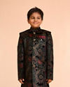 Manyavar Boys Black Velvet Ensemble Indo Western