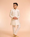 Manyavar Boys Cream Celebration Ensemble Indo Western