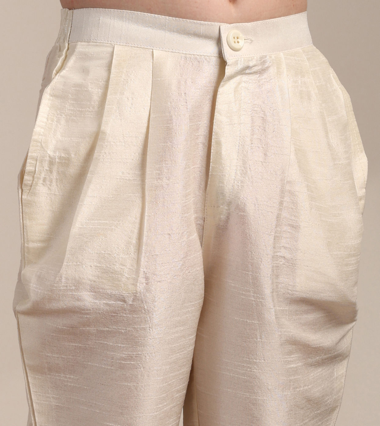 Manyavar Boys Boys Ivory White Diamond Patterned Angrakha Style Indo Western Set