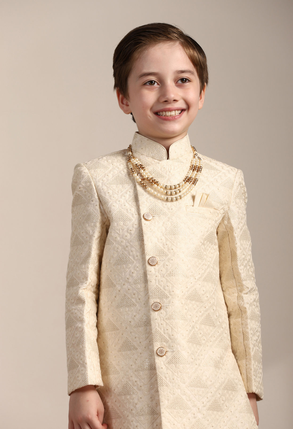 Boys Angvastram - White main image 1