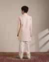 Manyavar Boys Boys Shell Pink Geometric Patterned Indo Western Set