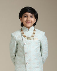 Manyavar Boys Light Blue Festive Indo Western