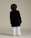 Manyavar Boys Velvety Black Boys Indo Western