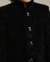 Manyavar Boys Velvety Black Boys Indo Western