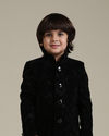 Manyavar Boys Velvety Black Boys Indo Western