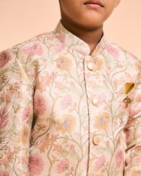 Manyavar Boys Beige Charm Indo Western