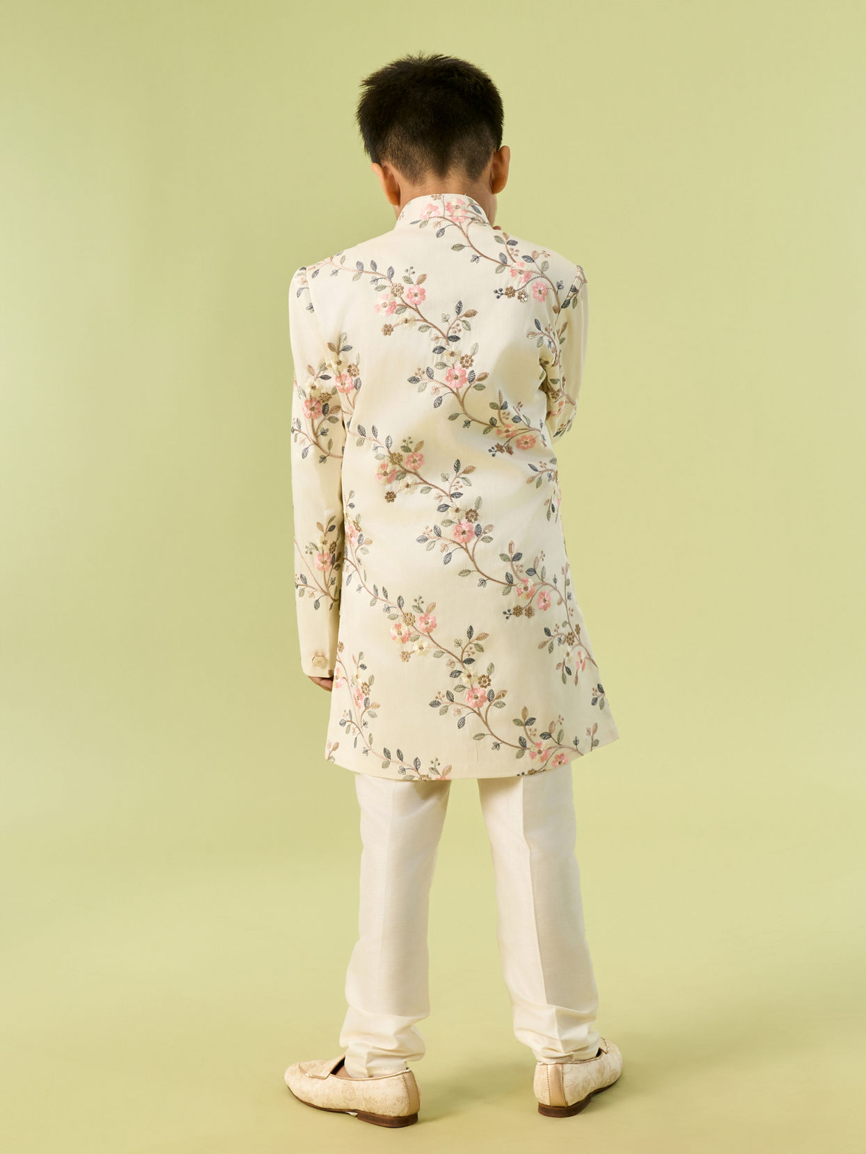 Manyavar Boys Regal Cream Boys Indo Western