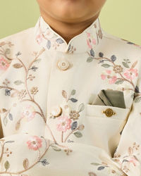 Manyavar Boys Regal Cream Boys Indo Western