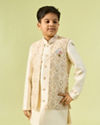 Manyavar Boys Charming Cream Indo Western