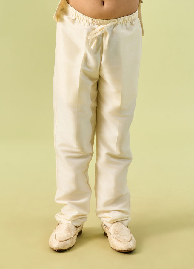 Manyavar Boys Charming Cream Indo Western