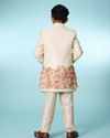 Manyavar Boys Festive Beige Indo Western
