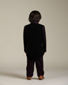Manyavar Boys Wine Velvet Indo Western with Thread Embroidery