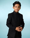 Manyavar Boys Black Elegance Indo Western