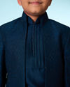 Manyavar Boys Teal Blue Indo Western Ensemble