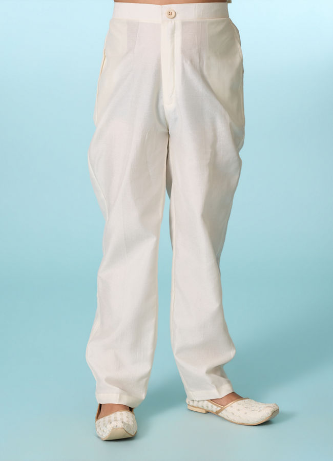 Manyavar Boys Cream Indo Western Ensemble